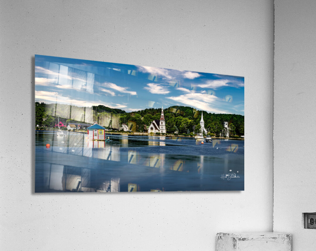 Three Churches Mahone Nova Scotia  Acrylic Print