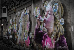 Bubbles Mural Glasgow Scotland UK