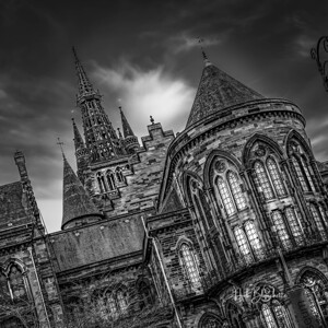 Gothic Revival architecture of the University of Glasgow’s Gilmorehill campus Scotland UK