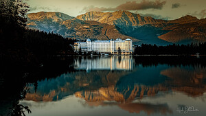 Just before Sunset At The Fairmont Hotel In Lake Louise Alberta Canada