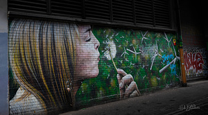 Wind Power Mural Glasgow Scotland UK