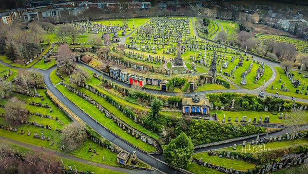 Necropolis  Victorian garden cemetery Glasgow Scotland UK Print