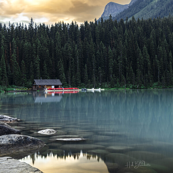 Canoe Club Lake Louise Alberta Canada Print