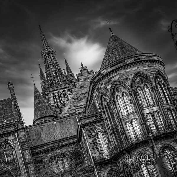 Gothic Revival architecture of the University of Glasgow’s Gilmorehill campus Scotland UK Print