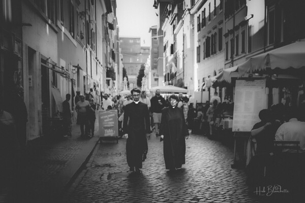 Priests Rome Italy Print