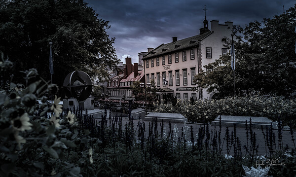 1640 Bistro Old Quebec Canada Print
