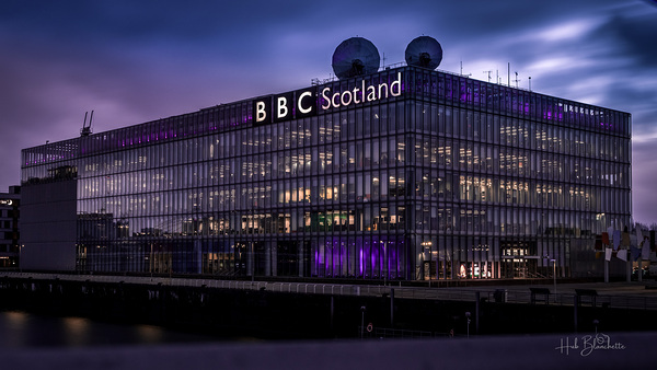 BBC Scotland headquarters at Pacific Quay in Glasgow Print