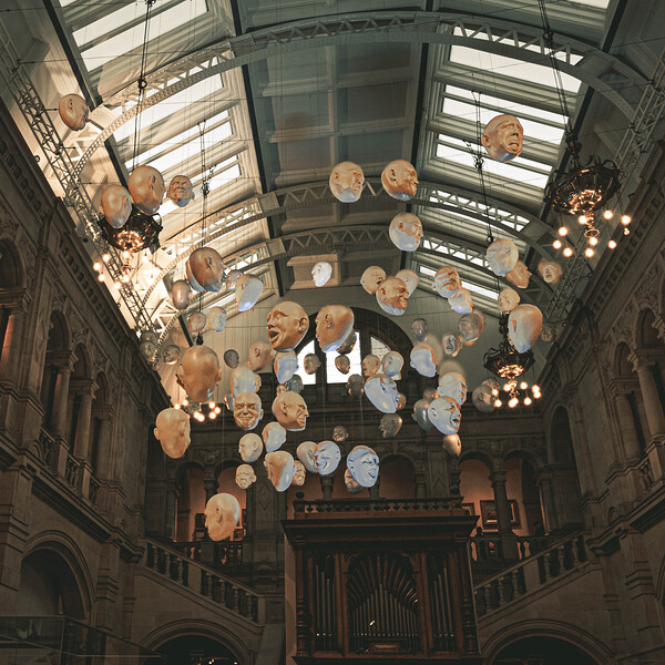 Floating Heads Kelvingrove Art Gallery and Museum in Glasgow Scotland UK Print