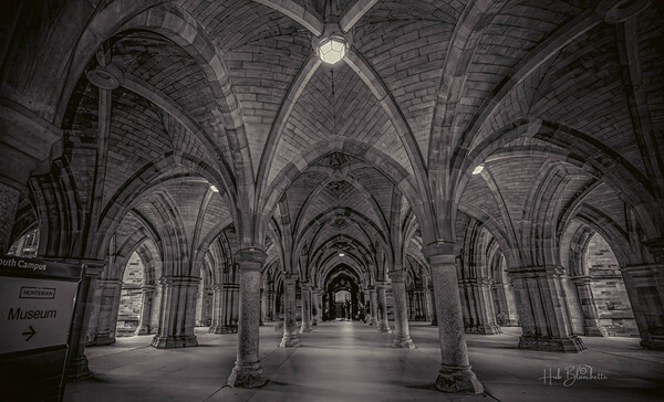  Cloisters at the University of Glasgow Scotland UK Print