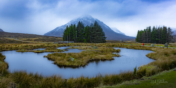 The Buachaille Etive Mor mountain Scottish Highlands UK. Print