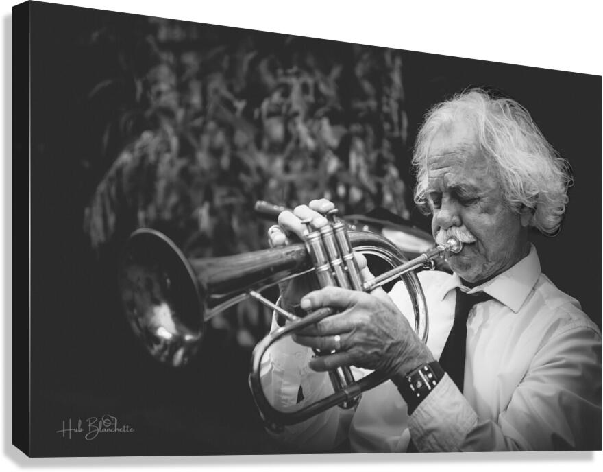 Street Musician Claude Berger Old Quebec City Canada Canvas Print