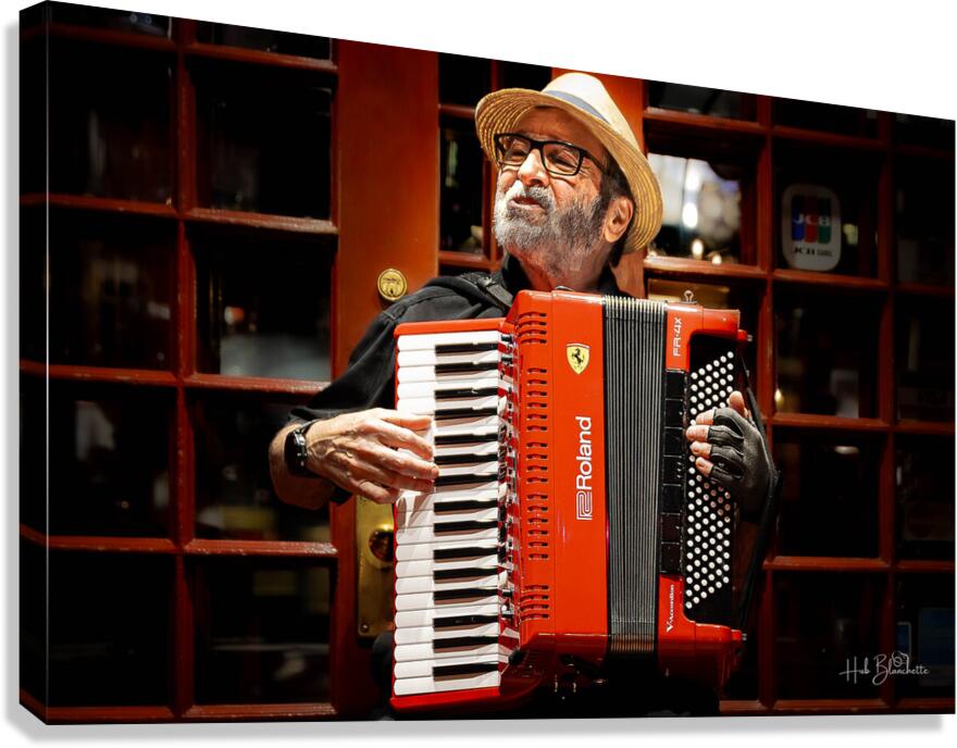 Street Performer Old Quebec City Canada Canvas Print