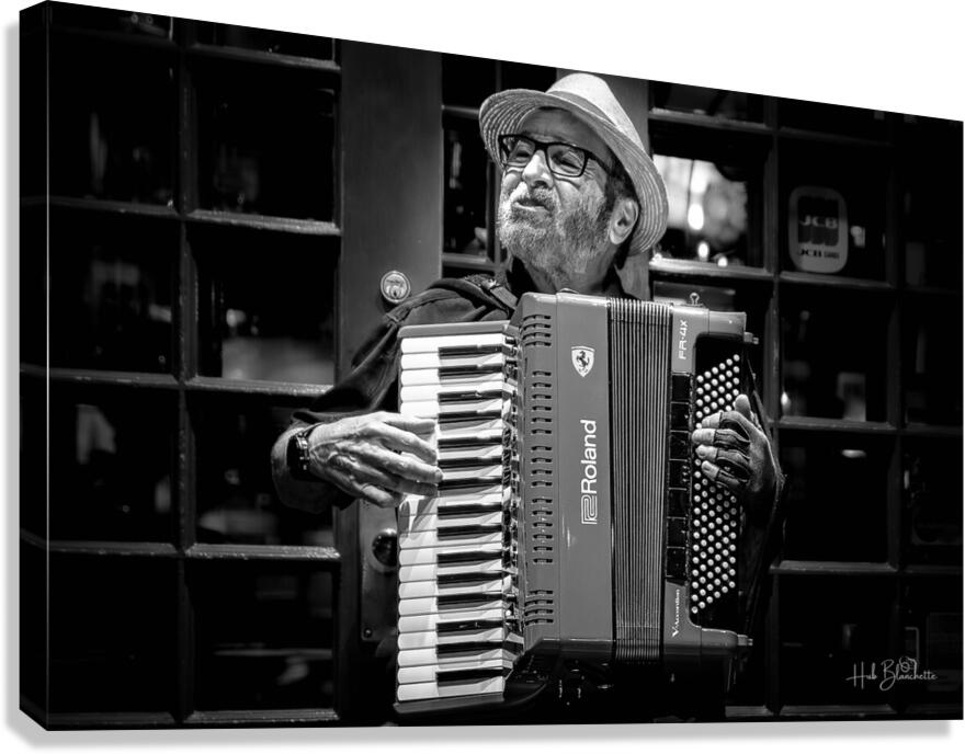 Street Performer Old Quebec City Canada Canvas Print