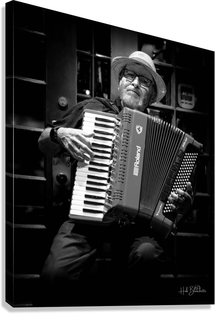 Street Performer Old Quebec City Canada Canvas Print