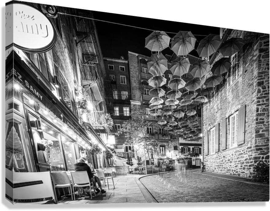 Umbrella Alley Rue Du Cul-Du Sac Old Quebec Canada Canvas Print