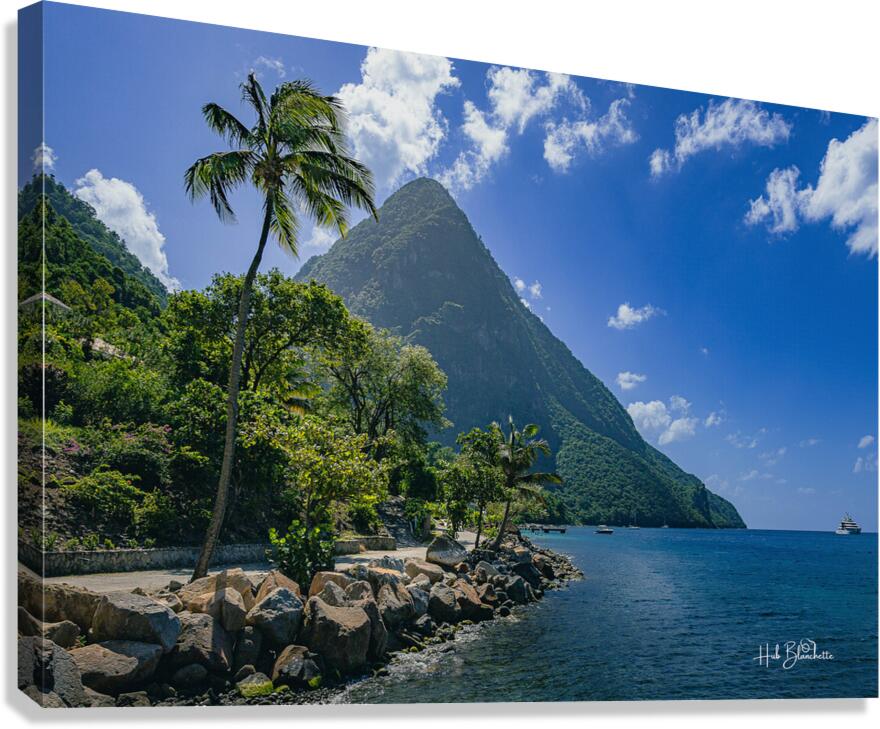 Petit Piton from Sugar Beach Saint Lucia Canvas Print