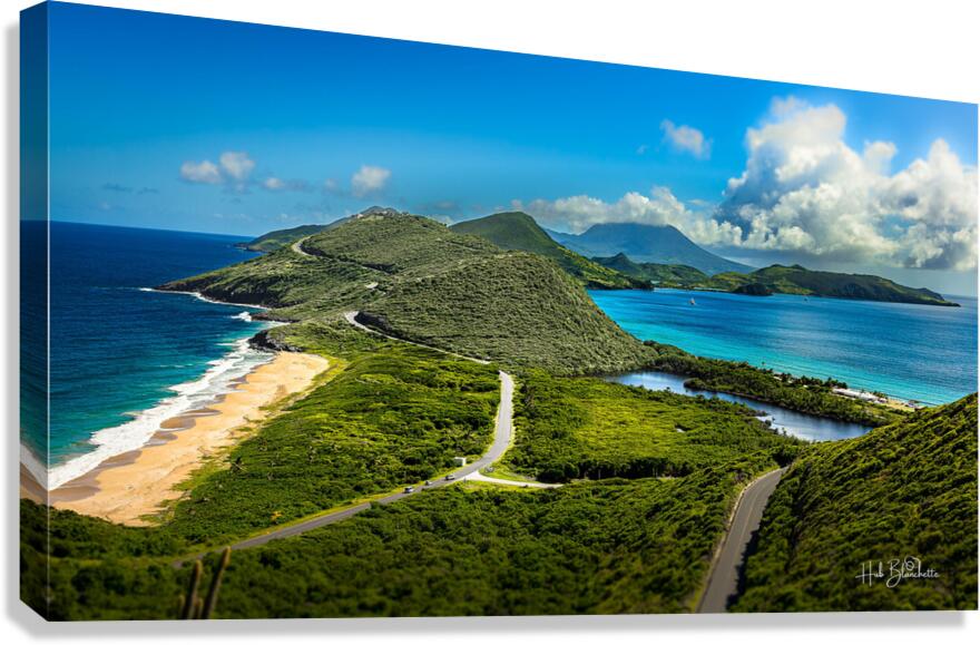 Timothy Hill Overlooking St.Kitts & Nevis Canvas Print