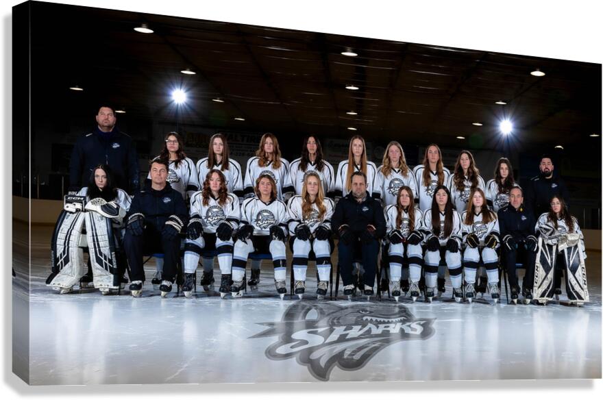 U15 Female Shark Team Photo Canvas Print