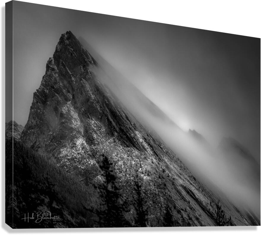 Rolling Fog in Rockies Alberta Canada Canvas Print