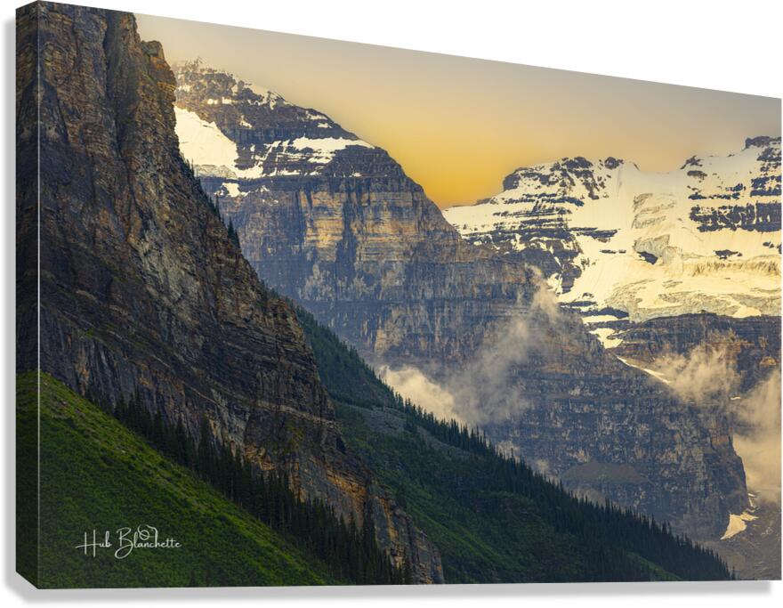 Depth Of Contrast Lake Louise Alberta Canada Canvas Print