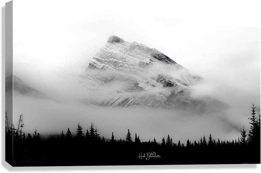 Sleeping Mountain In The Rockies Alberta Canada Canvas Print