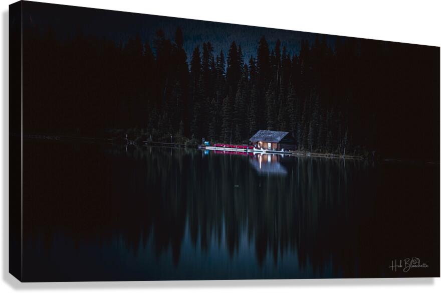 The Little Shack In Lake Louise Alberta Canada Canvas Print
