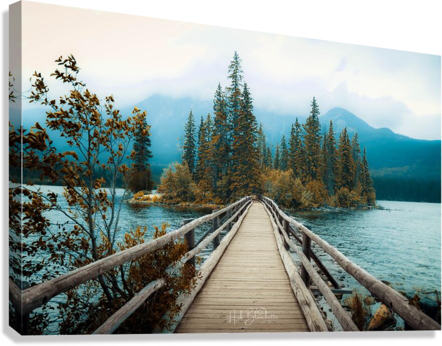 Pyramid Island Jasper Alberta Canada Canvas Print