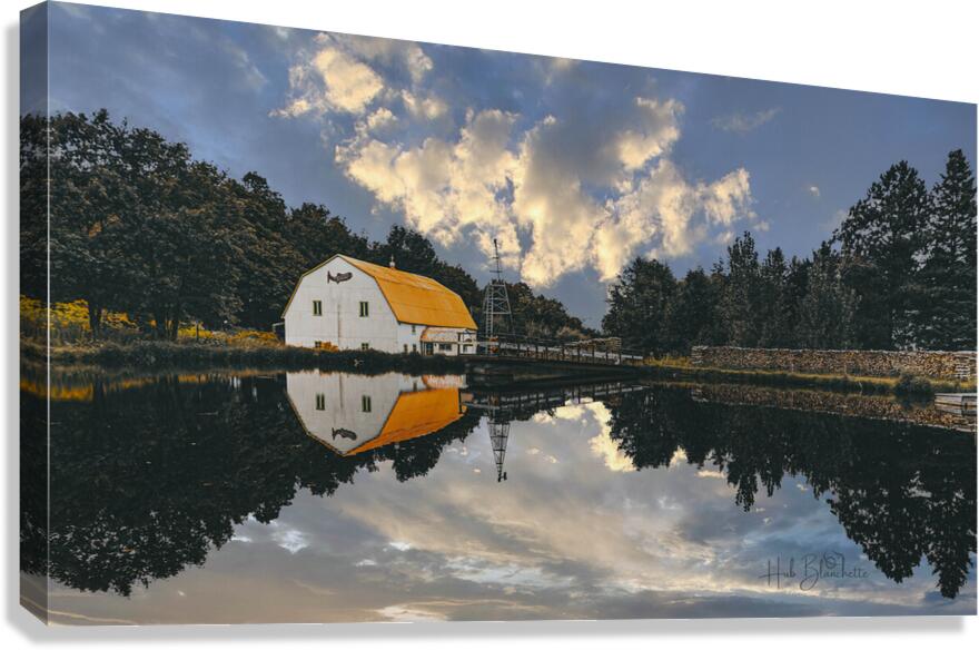 Ferme Piscicole Ile dOrleans Quebec Canada Canvas Print