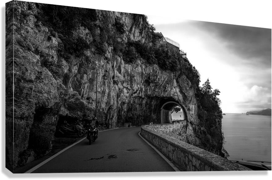 Tunnel Positano Italy Canvas Print