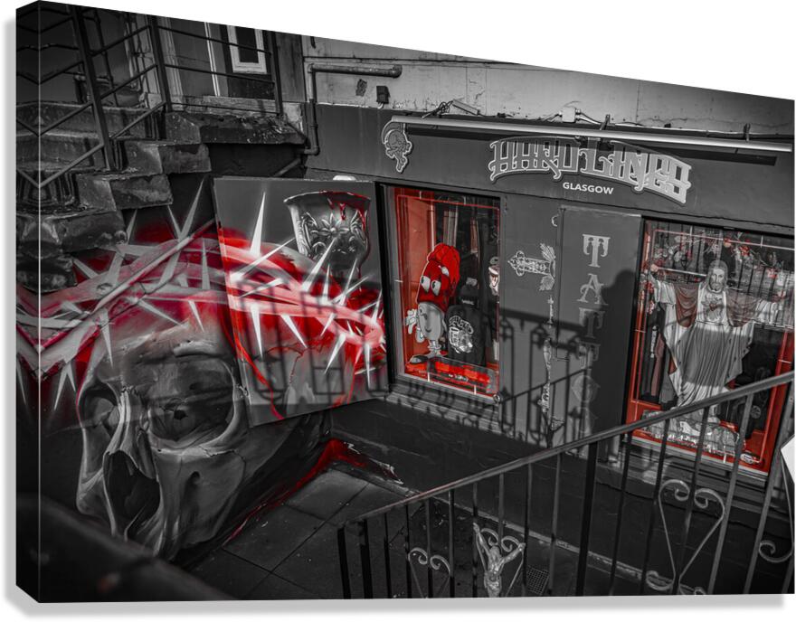 Hardlines Tattoo Glasgow Scotland UK Canvas Print