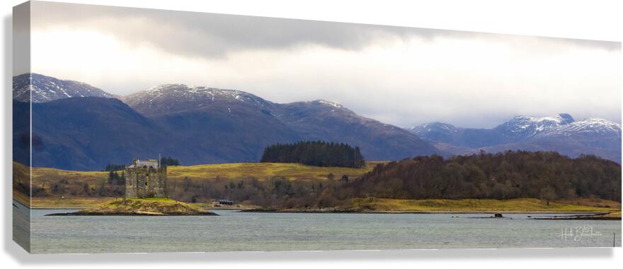 Castle Stalker Loch Laich Highlands Scotland UK Canvas Print