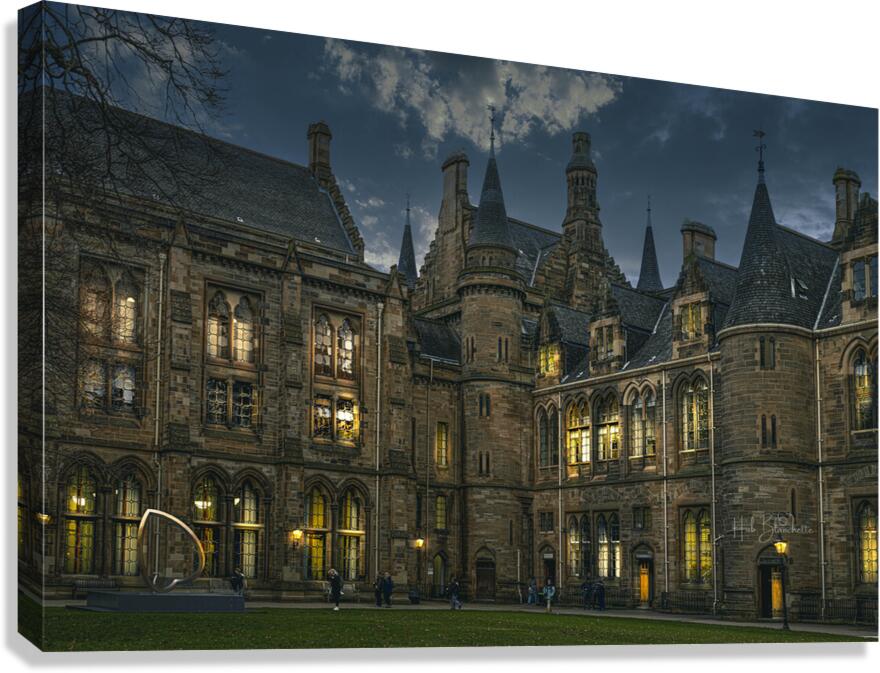 Gothic Revival architecture The University of Glasgow in Scotland UK Canvas Print