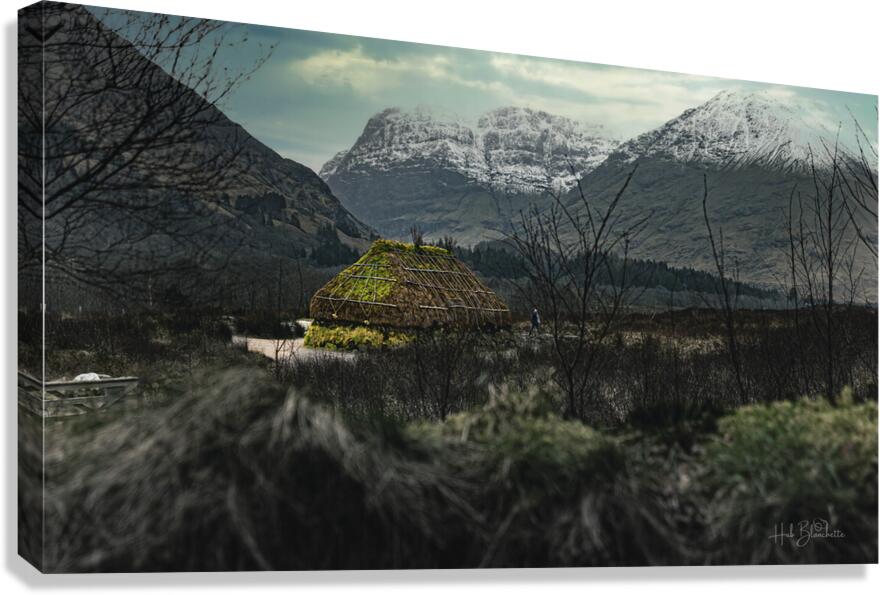 Turf and Creel House Scottish Highlands Scotland UK Canvas Print