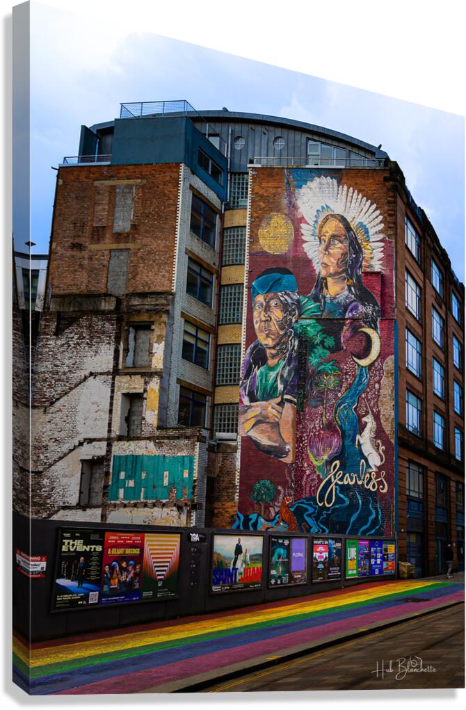Bow Down Honour the Roots Mural Glasgow Scotland UK Canvas Print