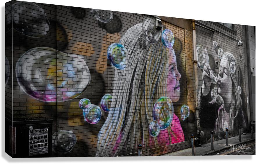 Bubbles Mural Glasgow Scotland UK Canvas Print