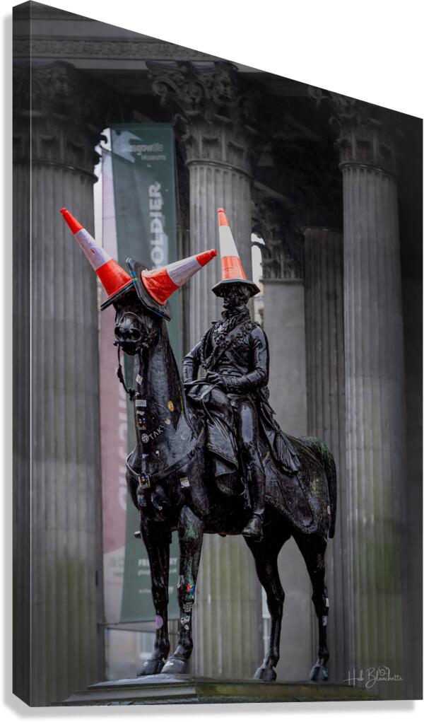 Equestrian Statue of the Duke of Wellington Glasgow UK Canvas Print