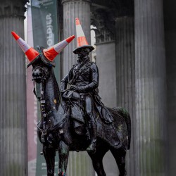 Equestrian Statue of the Duke of Wellington Glasgow UK