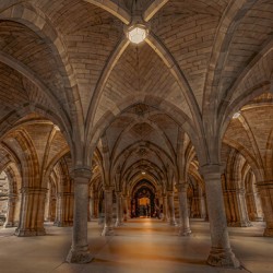 Cloisters Undercroft at the University of Glasgow Scotland UK