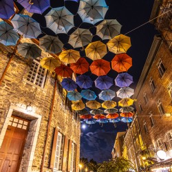 Umbrella Alley Rue Du Cul-Du Sac Old Quebec Canada
