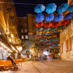 Umbrella Alley Rue Du Cul-Du Sac Old Quebec Canada