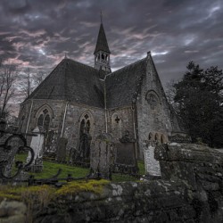 Kilmore Graveyard And Church Drumnadrochit in the Scottish Highlands