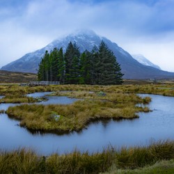 The Buachaille Etive Mor mountain Scottish Highlands UK.