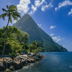 Petit Piton from Sugar Beach Saint Lucia