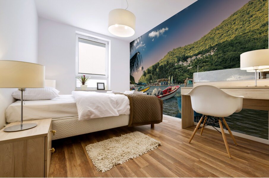 Marigot Public Beach Saint Lucia Mural print