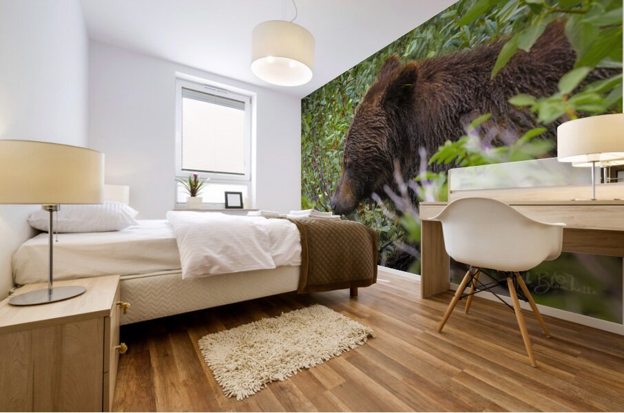 Grizzlies Morning Breakfast Lake Louise Alberta Canada Mural print