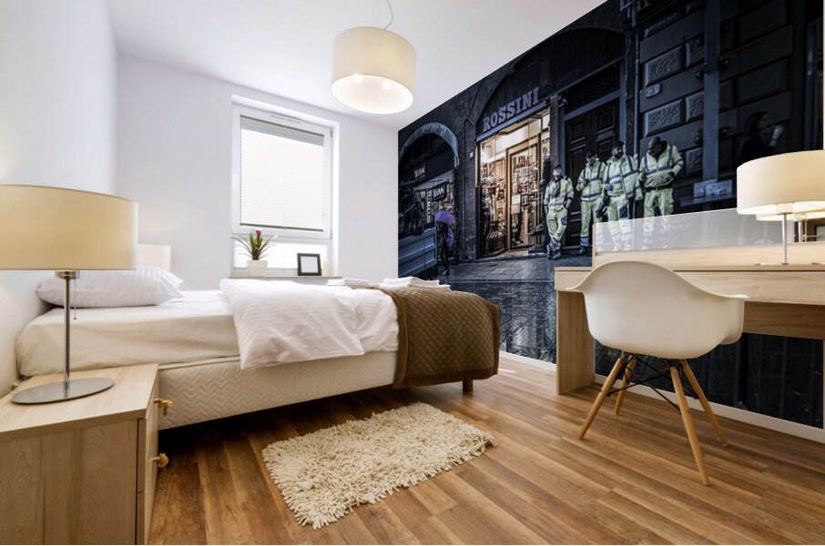 City Workers Florence Italy Mural print