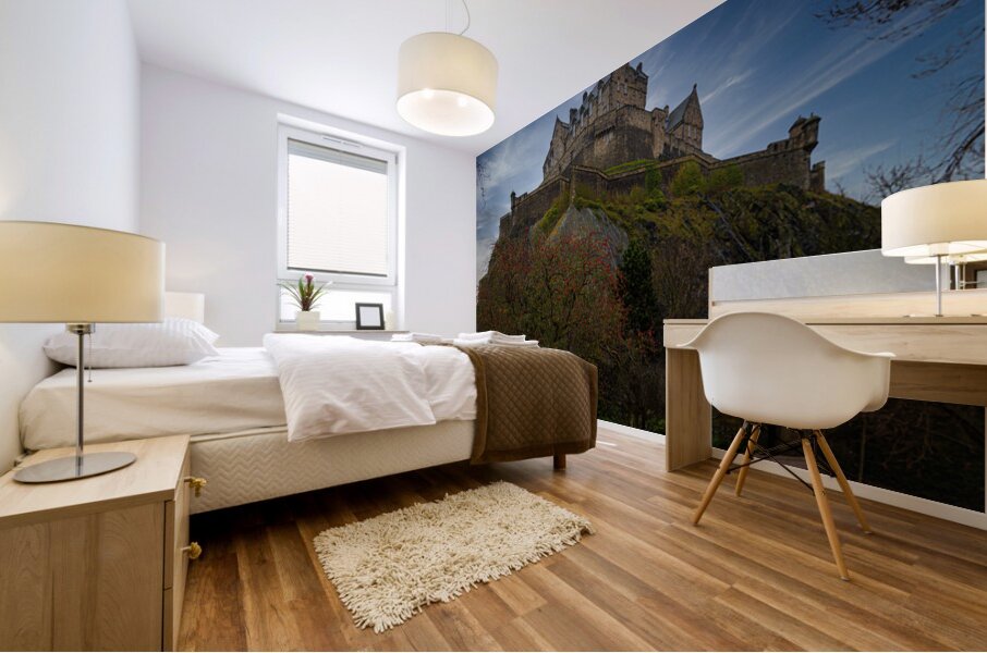 Edinburgh Castle West Side Scotland UK Mural print