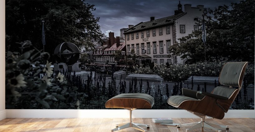 1640 Bistro Old Quebec Canada Wall Murals