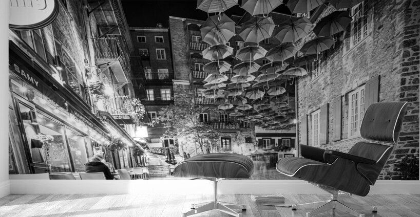 Umbrella Alley Rue Du Cul-Du Sac Old Quebec Canada Wall Murals