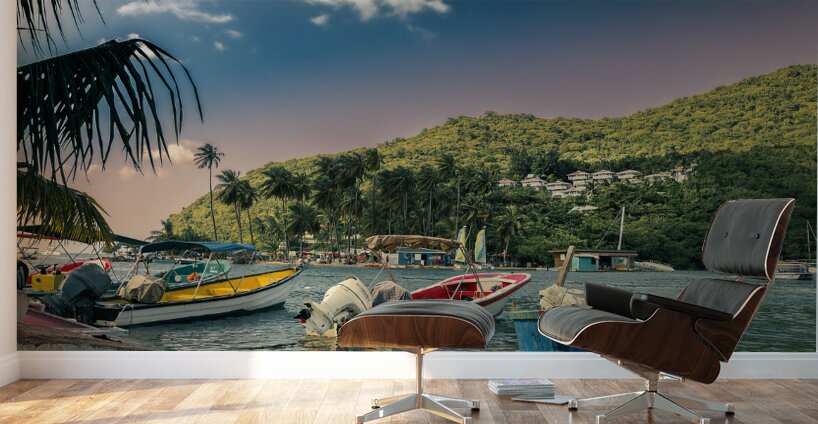 Marigot Public Beach Saint Lucia Wall Murals